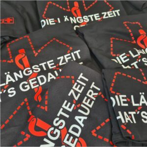 Referenzen Ankerding Brakel Niesen T-Shirts für den Abschlusslehrgang der Notfallsanitäter Kassel