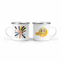 Emailletasse mit DEINEM Wunschaufdruck – Bild 2
