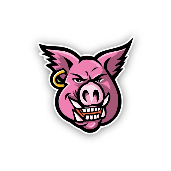 Aufkleber Sticker Bad Pig