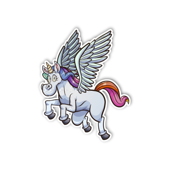 Aufkleber Sticker Angel Unicorn