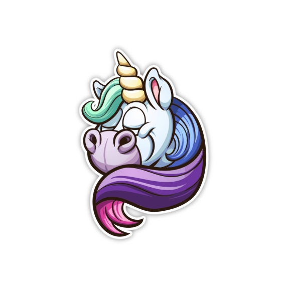 Aufkleber Sticker Princess Unicorn
