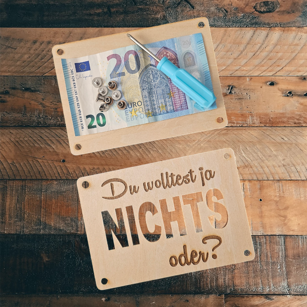 Geschenkekarte Nichts