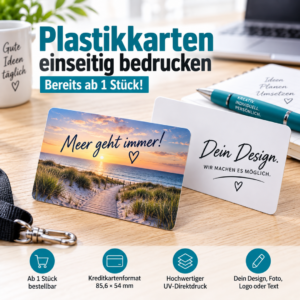 Individuelle Plastikkarten bedrucken lassen – bereits ab 1 Stück