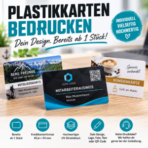 Individuelle Plastikkarten bedrucken lassen – bereits ab 1 Stück