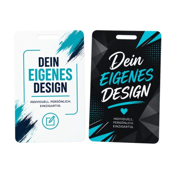 Plastikkarten mit Langloch bedrucken - Individuell bedruckte Plastikkarten mit Langloch und eigenem Design