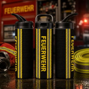 Feuerwehr Tumbler Schlauch Design Black