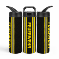 Feuerwehr Tumbler Schlauch Design Black