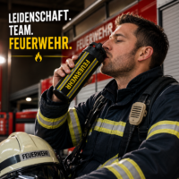 Feuerwehr Tumbler Schlauch Design Black