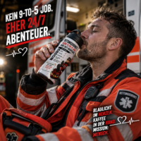 Rettungsdienst Tumbler 600 ml – „Kein 9-to-5 Job“