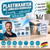 Plastikkarten mit Langloch bedrucken lassen – individuell ab 1 Stück