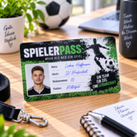 Individuell bedruckte Mitgliedskarten mit Beschriftungsfeld für Namen und Unterschriften